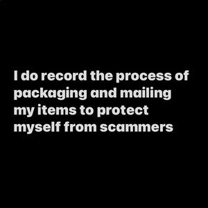 I record packing and shipping for myself